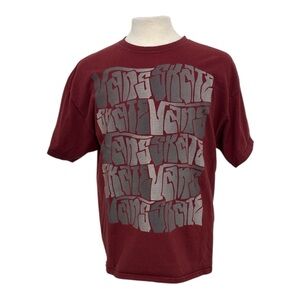 Vans Skate Men's XL Burgundy Graphic Tee T Shirt Short Sleeve Sk8 Skater Cotton